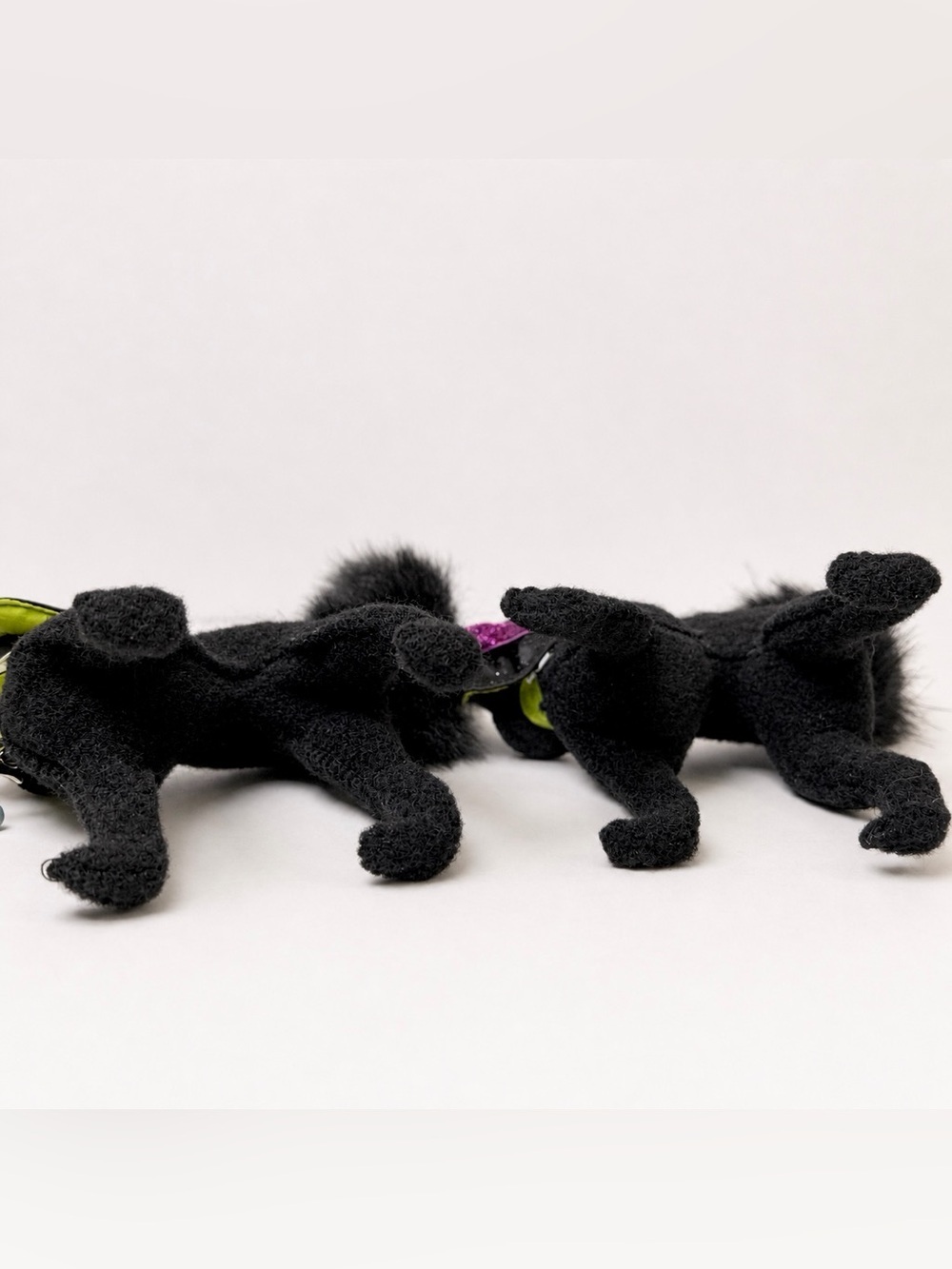 Annalee Black Cat Pair Halloween Decor Bendable Vintage Dolls - Picture 9 of 12